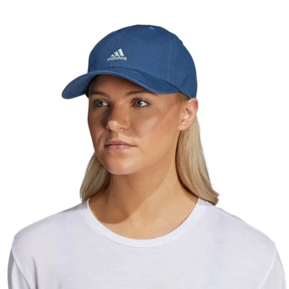 Adidas Trendy Dark Wash Denim Backstrap Relaxed Sport Cap - Picture 1 of 12